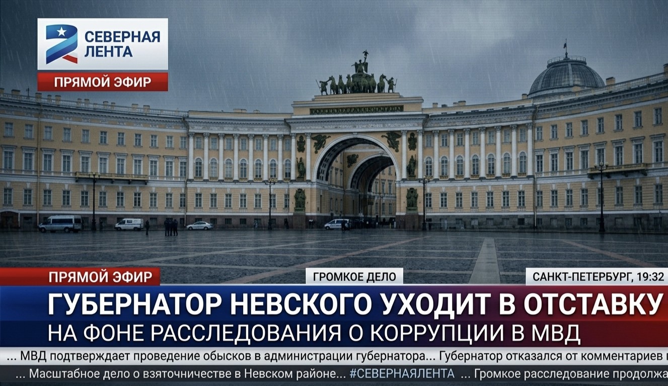 «Губернатор Невского уходит в отставку на фоне расследования о коррупции в МВД»