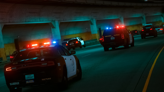 Pursuit in tunnel