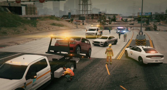 🚧 "Chief, we got two disabled vehicles on the highway!"