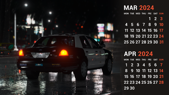 Calendar 2024 LSPD Mar-Apr