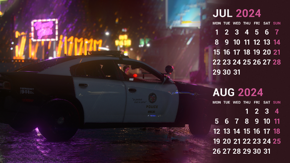 Calendar 2024 LSPD Jul-Aug