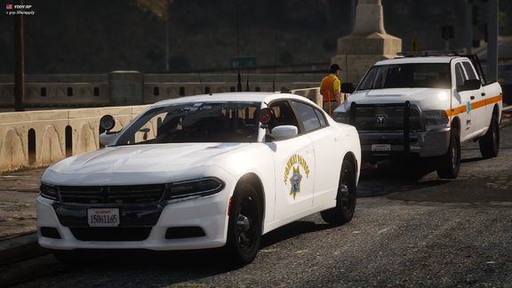 Highway Patrol Charger & SaTrans Ram