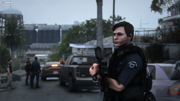 A SWAT team operator at the incident in east Los Santos