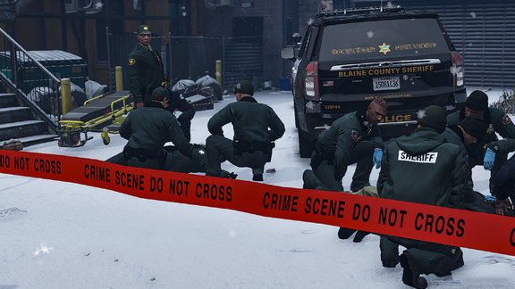 Snow-Covered Crime Scene