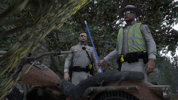 Badge, Vest... Mop?