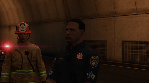 Sergant at the scene of the incident