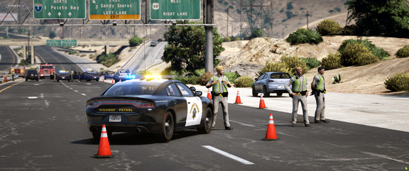 Highway closure after pursuit [2]