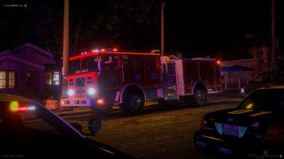 LS County Fire Engine on Emergency Call