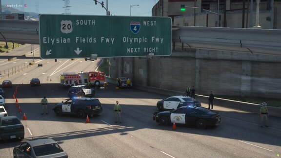 The highway is blocked