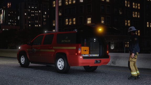 LSCoFD Batalion 73 on Car fire incident