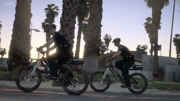 It was a bike patrol! Attention!