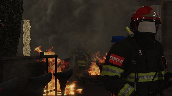 Берег 2 на пожаре