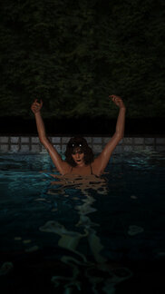 Lady, running down to the riptide.