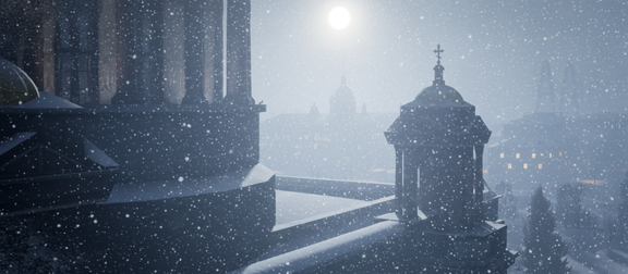 Здесь зима не декорация, а характер. Невский держит форму даже под снегом.