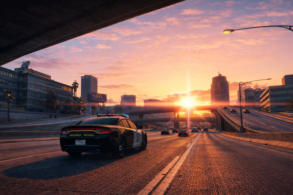 Summer sunset never ends