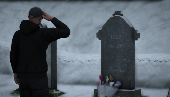 Still late for the briefing, even in the afterlife. Rest easy, my best friend