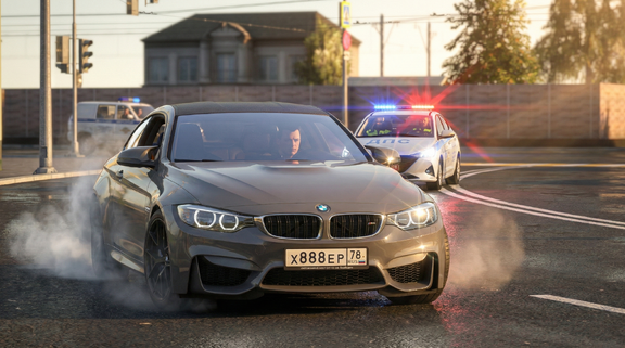 Погоня ДПС за M8 на Петровском [2]