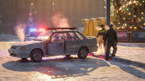 Дрифт на парковке ТЦ [1]