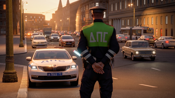 Пост ДПС около Зингера