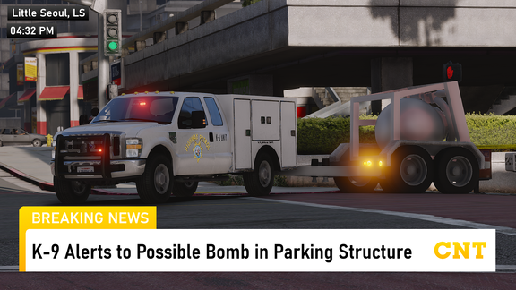 [CNT] K-9 Alerts to Possible Bomb in Parking Structure