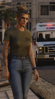 Agent Near the Ambulance