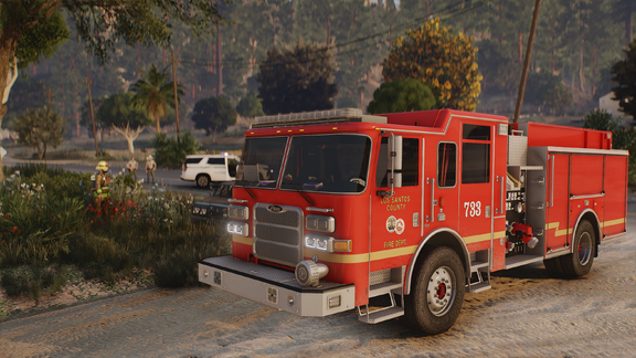 Engine 733 on Scene
